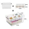 Fresh Art Supply Craft Organizer 17 QT Plastic Storage Box With Removable Tray And Stackable Storage Container