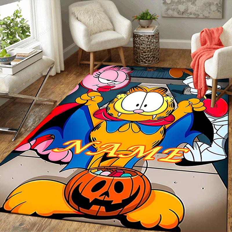 Custom 1Pc Garfield'S Playful Pose Rug Office Carpet Indoor Outdoor Entrance Doormat Nonslip Soft And Comfortable Living Room D291567