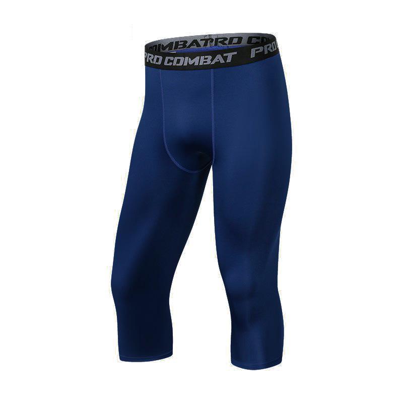 Men's Summer Tight Fitness Running and Swimming Capri Trunks