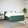VidaXL Slatted Bed Base and Mattress Dark Green 180x200cm Velvet 3290115