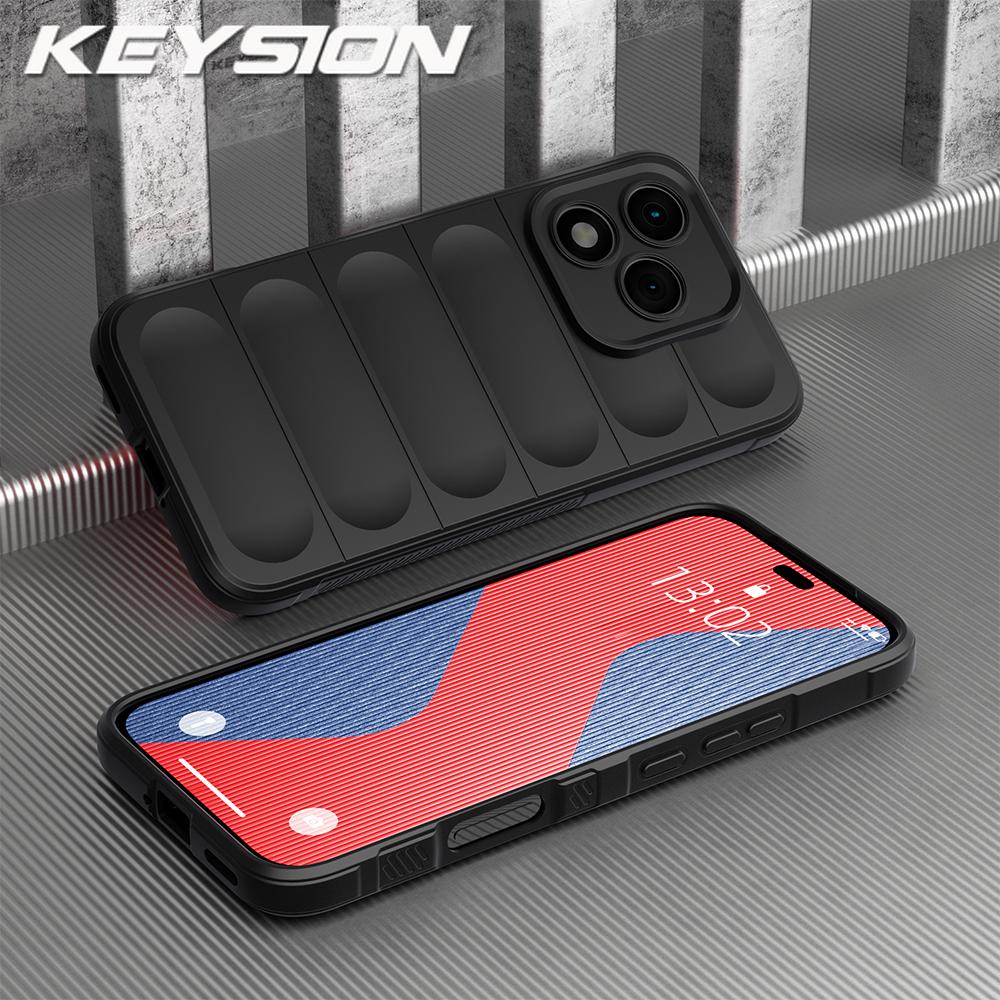 KEYSION Shockproof Matte Case for HONOR 400 Lite 5G Anti-skid Soft Silicone Phone Back Cover for Huawei Honor 400 Lite 5G