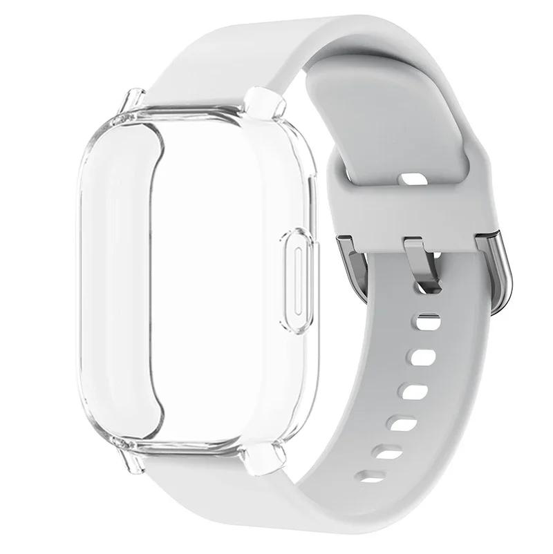 22mm Silicone Strap With Case For Xiaomi Redmi Watch 5 Active Lite Smart Watch Wrist Band TPU Case For Redmi Watch 5 Active Lite