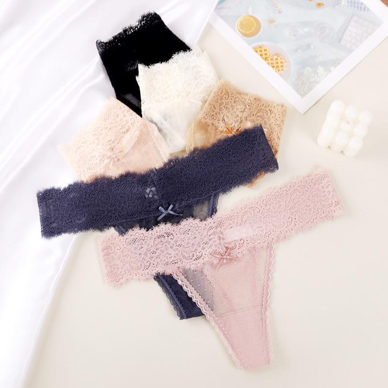 Sexy Hüfthebende Spitzen-Slips mit niedrigem Bund, atmungsaktive Dreieck-Damen-Slips