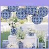 Qinghua Porcelain Theme Paper Lanterns For Wedding Party Decorations And Nursery Room Decor