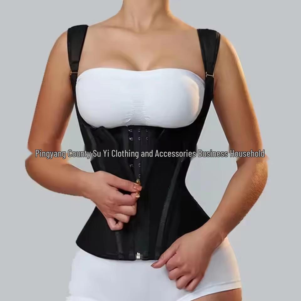 Adjustable Slimming Waist Trainer Vest with Zipper - Posture Corrector and Chest Support for Body Shaping