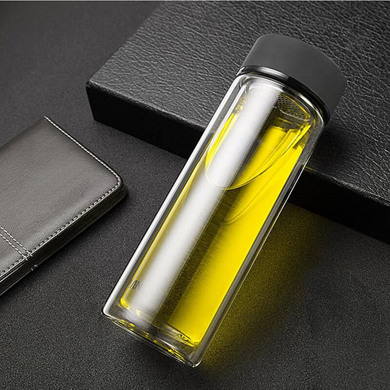 

FUGUANG Double-Layer Borosilicate Glass Tea Infuser Bottle