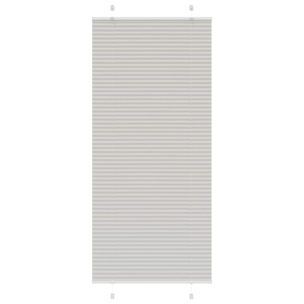 Light Grey Pleated Blind 90X200 Cm Fabric Width 89.4 Cm
