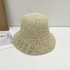 Women's Summer Hand Crochet Straw Hat Floral Design for Outings and Vacations Sun Protection Foldable Sunshade Sun Hat