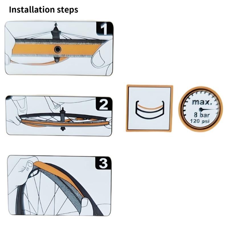 Reinforced Bike Tire Defender Slip-Resistant Finish Light Construction Shock Reduction Extended-Use Cycling Accessory