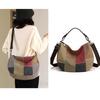 Canvas Fabric Commuting Patchwork Shoulder Bag High Capacity Women Crossbody Messenger Bag Leisure Versatile Shoulder Hobos Bags