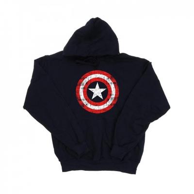 Boys Avengers Captain America Scratched Shield Hoodie