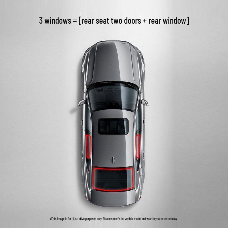 Cloud Realm Dual-Track Vehicle Sunshade Curtains for Privacy & Heat Insulation