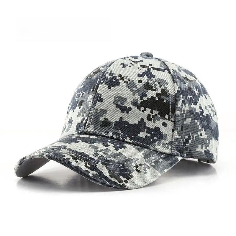 Camouflage Baseballkappe All Over Camo Print Militärstil Verstellbare Dad Hat Armee Outdoor Jagd Sportkappe Unisex Herren Damen Adjustable gray