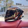Motorcycle Helmet Casco Motorbike Capacete Seasons Street Touring Motorcycle Helmet RED Black Adult DOT