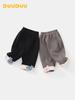 DUUDUU Warm Fleece-Lined Infant Wide-Leg Pants - Girls' Korean Style for Autumn/Winter 2025