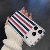 Colorful Vertical Stripes Phone Case For IPhone 11 13 14 PIus 15 12Pro Case 16 17 Pro Max 17Air Case Shockproof Clear Soft Case
