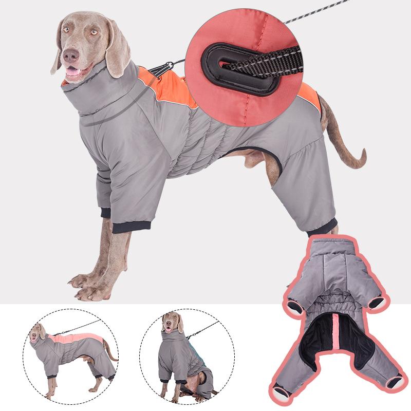 Medium Large Dogs Vest Jacket Waterproof Reflective Dog Jacket  Outfit  Winter Warm Thicken Pet Dog Coat Clothes