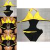 Costume da Bagno Intero Bikini Bloccante Colorato alla Moda Decorazione