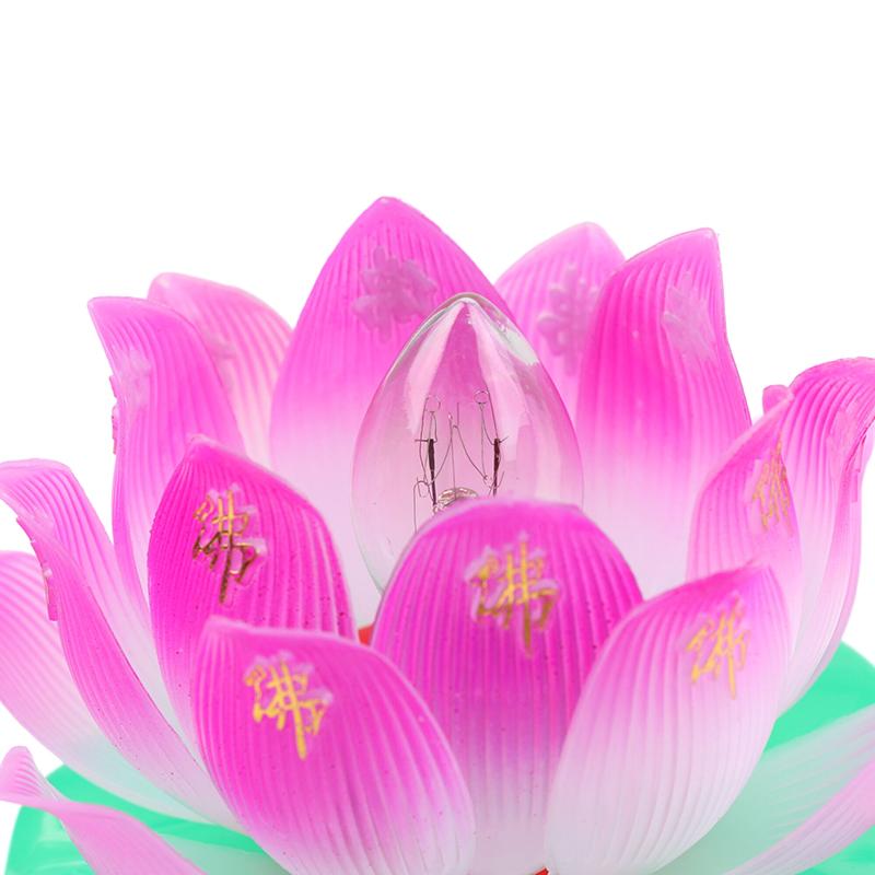1Pc Led Lotus Buddhist Lamp Buddhism Faith Suppy Buddhism Prayer Lights For Home Meditation Worship Buddhism Temple