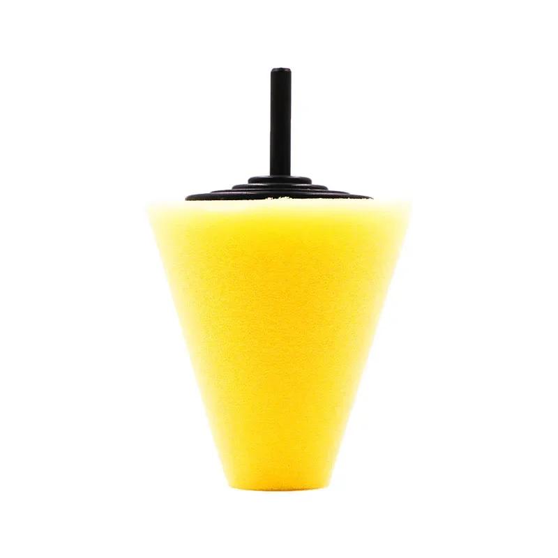 Auto Wheel Polishing Sponge Used for Electric Drill 3inch Burnishing Ball Polishing Cone Car Hub Buffing Sponge Pad