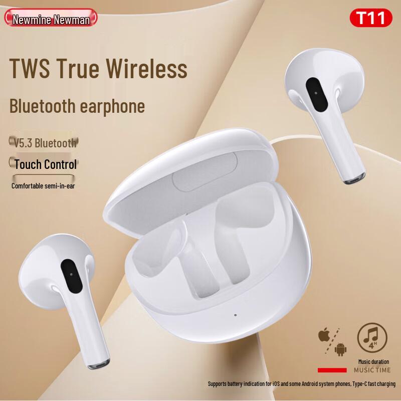 Newmine T11 AI Hi-Fi Noise-Cancelling Wireless Earbuds