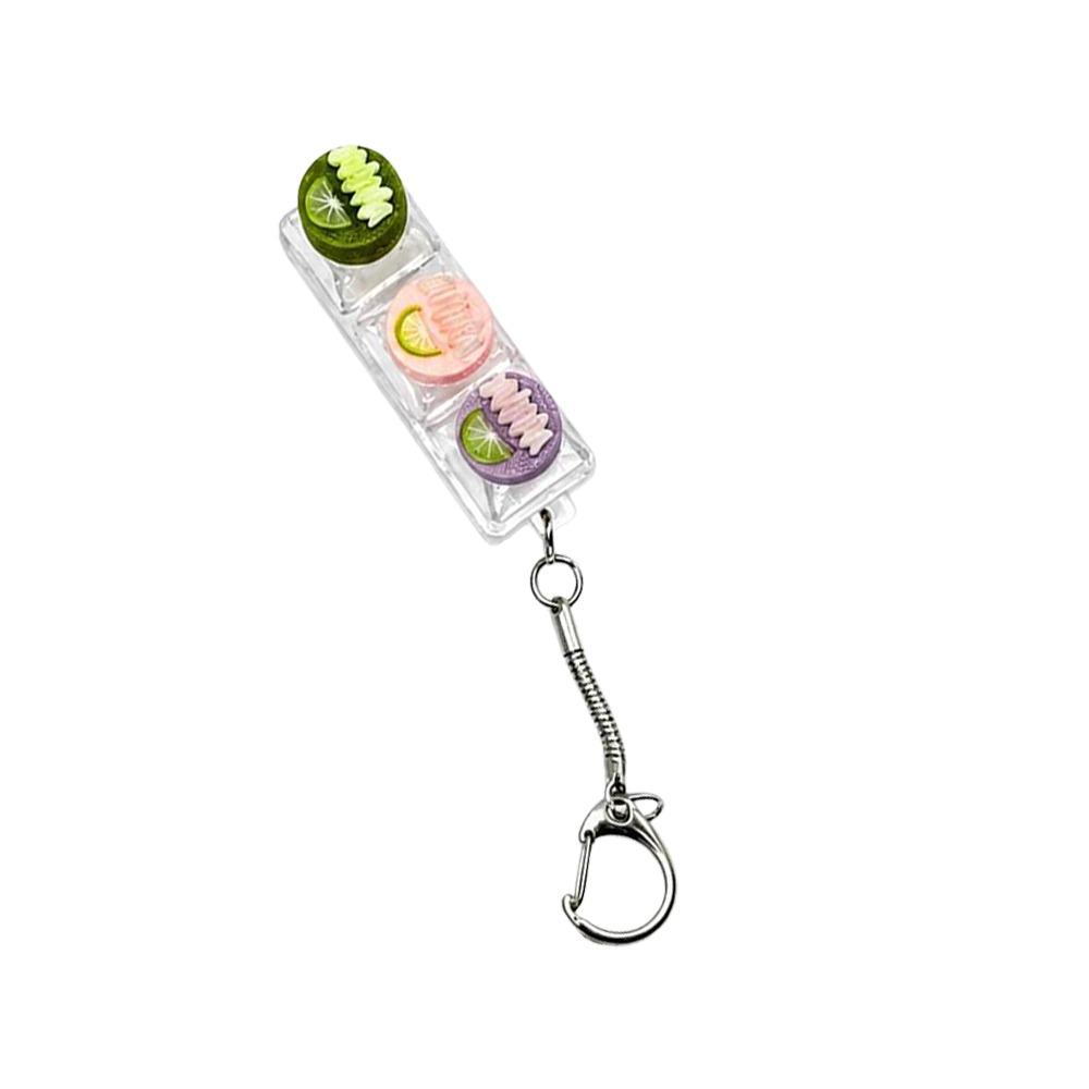 Pressable Buttons Fidget Button Keychain Stress Relief Finger Keyboard Cap Bag Charm