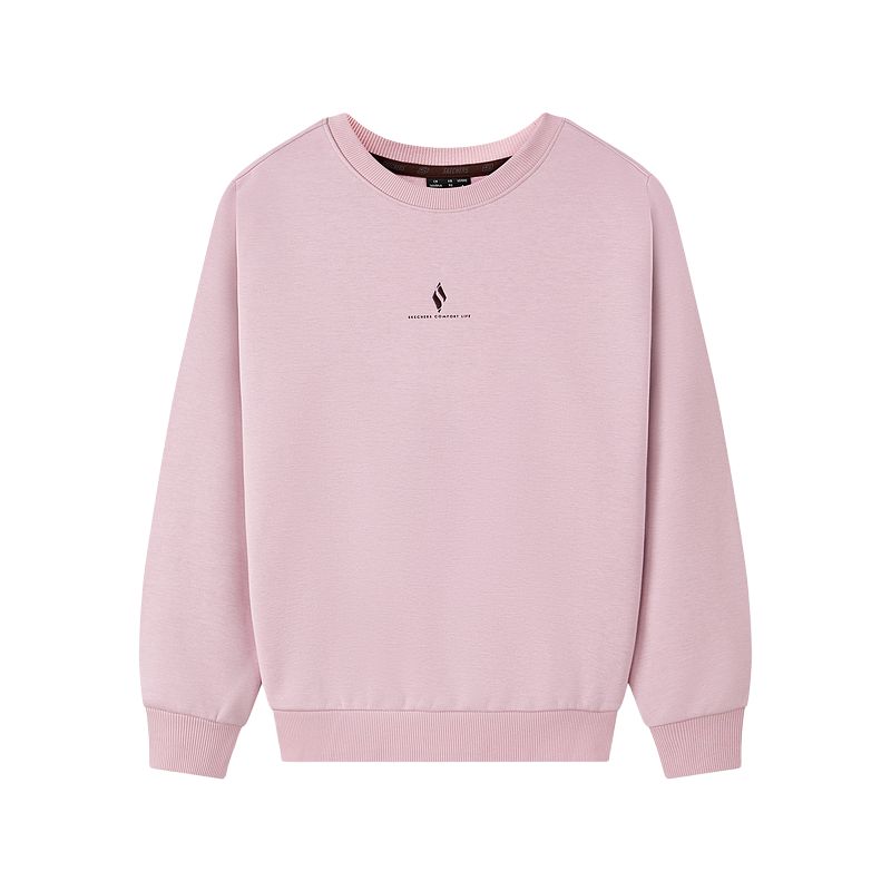 Skechers Pullover Round Neck Knitted Long Sleeve Sweatshirt Women tops L425W011-02J2 S