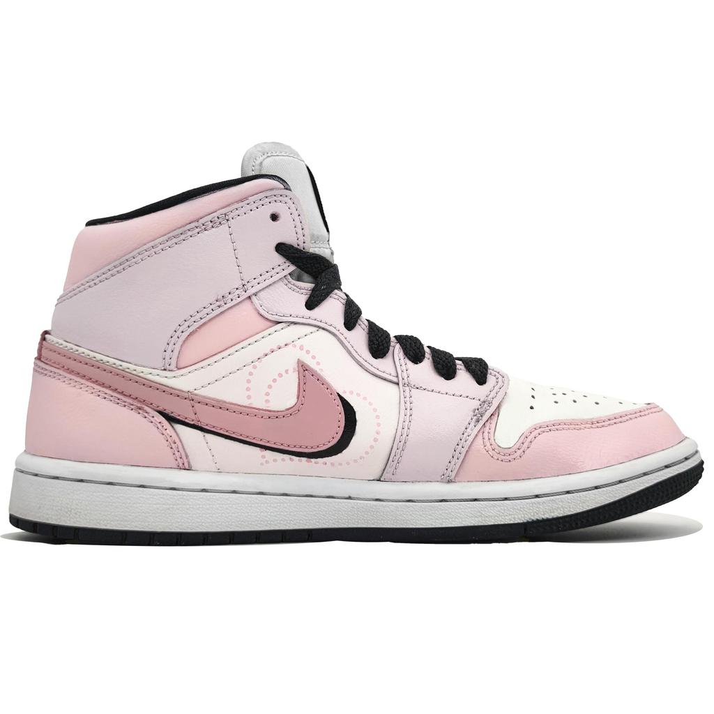 Jordan Air Jordan 1 Abrasion Resistant Abrasion Resistant Mid top Vintage Basketball Shoes Women's Love Pink BQ6472-160(Team400-)