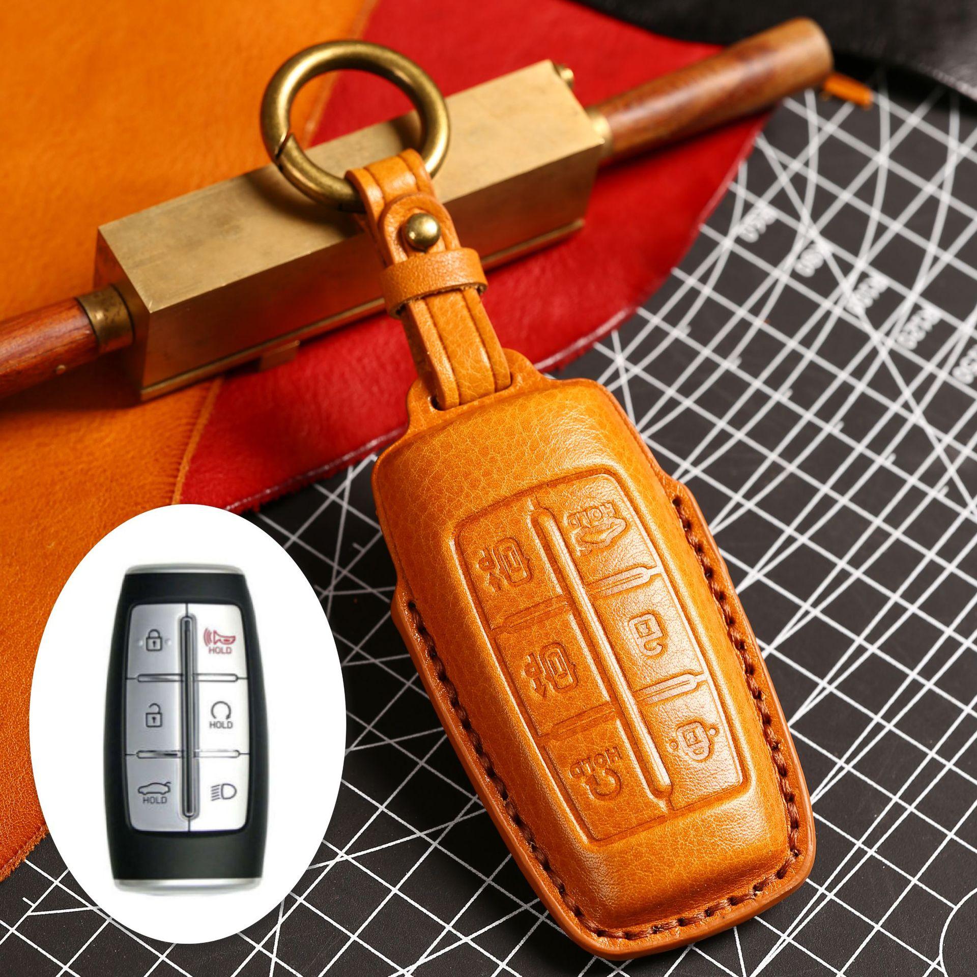

Leather key case for Genesis Genesis car key case GV70/80/90 car key case