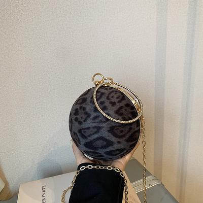 Round Spherical Bag Women's 2025 Autumn New Niche Design Chain Shoulder Messenger Bag Diamond-encrusted Personalized Dinner Bag