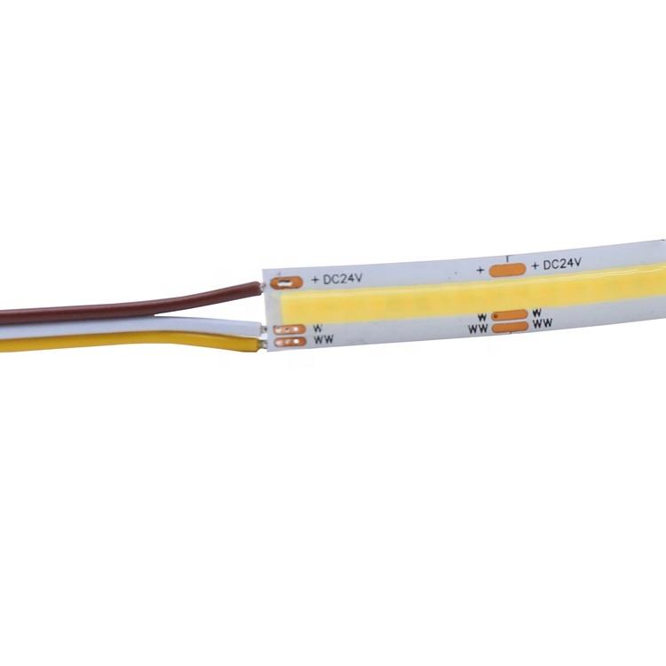 

Чипы Hurilite 3025 Ra90 608, светодиод с двойной температурой, двойной белый светодиод CCT, 5 В, 12 В, 24 В, FOB, настраиваемая белая светодиодная лента CCT COB