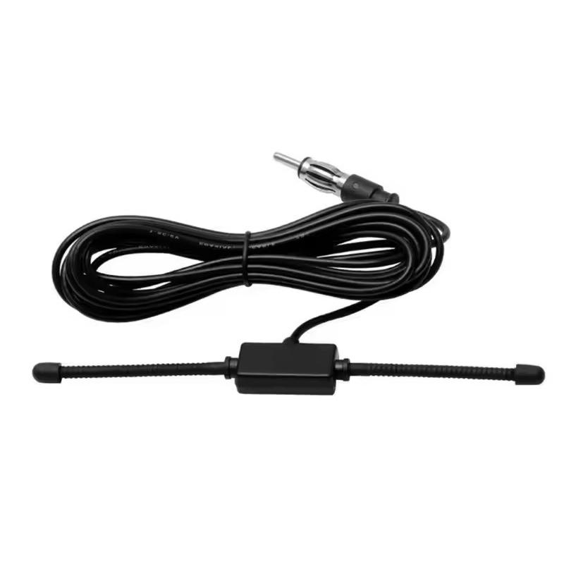 1Pc Car Radio Antenna,Sheep Horn T-shaped Car Radio Stereo Antenna,Universal Electronic Hidden AMPLIFIED FM AM Car Radio Annna