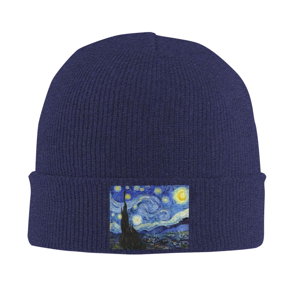 Starry Night Vincent Van Gogh Warm Knitted Cap Winter Knit Bonnet Hat Skullies Beanies Hip Hop Caps for Unisex