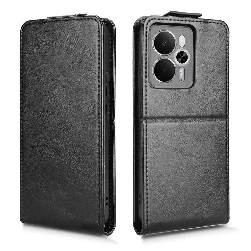 For Realme 14 5G Stand Case Magnetic Clasp Vertical Flip Leather Phone Cover with Card Holder