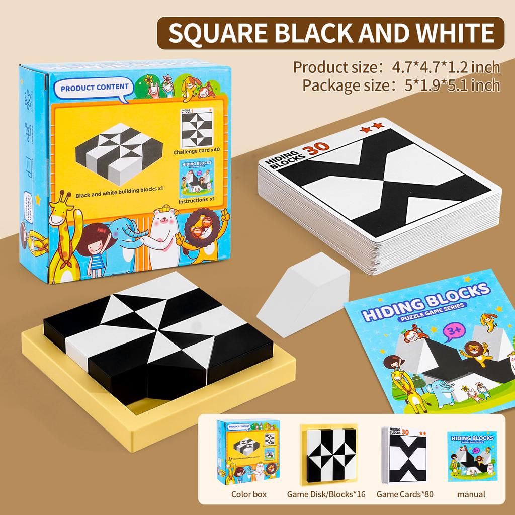 Puzzle Hidden Block Puzzle Toys Cultivate Children's Spatial Imagination Ability Parent-Child Interactive Board Game