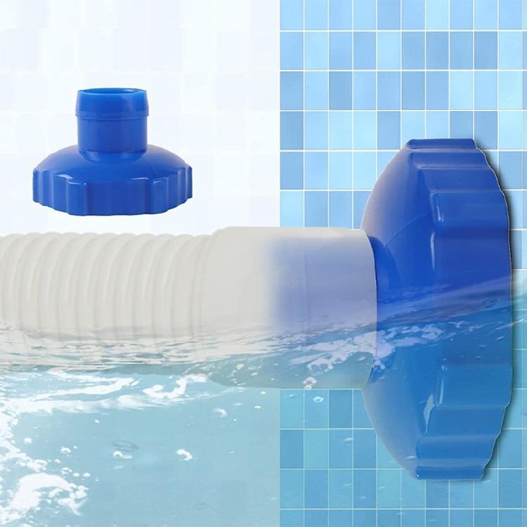 Above Ground Pool Hose Adapter Set for 1 1/4 and 1 1/2 Inch Hoses, Pool Vacuum Connector Kit with Metal Bands for Routine Cleaning Support