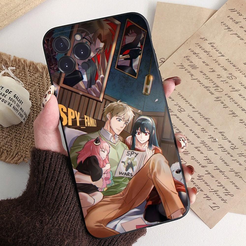 Cartoon SPY FAMILY Anime Phone Case Silicone Soft for iphone 15 14 13 12 11 Pro Mini XS MAX 8 7 6 Plus X XS XR Cover
