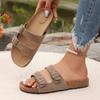 New Style Classic Cork Sandals for Women Soft Thick Sole Cork Slippers Summer Beach Sandals Home Open Toe Flat Sandals