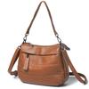 Genuine Leather Commuter Handbag with Multiple Compartments - Versatile Luxury Shoulder Crossbody Bag for Women with Dual Straps