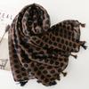 Black Dot 88*180Cm Women Viscose Scarf Winter Warm Shawl Muslim Hijab Cotton Linen Feeling Foulard Tassel Pashmina Wrap