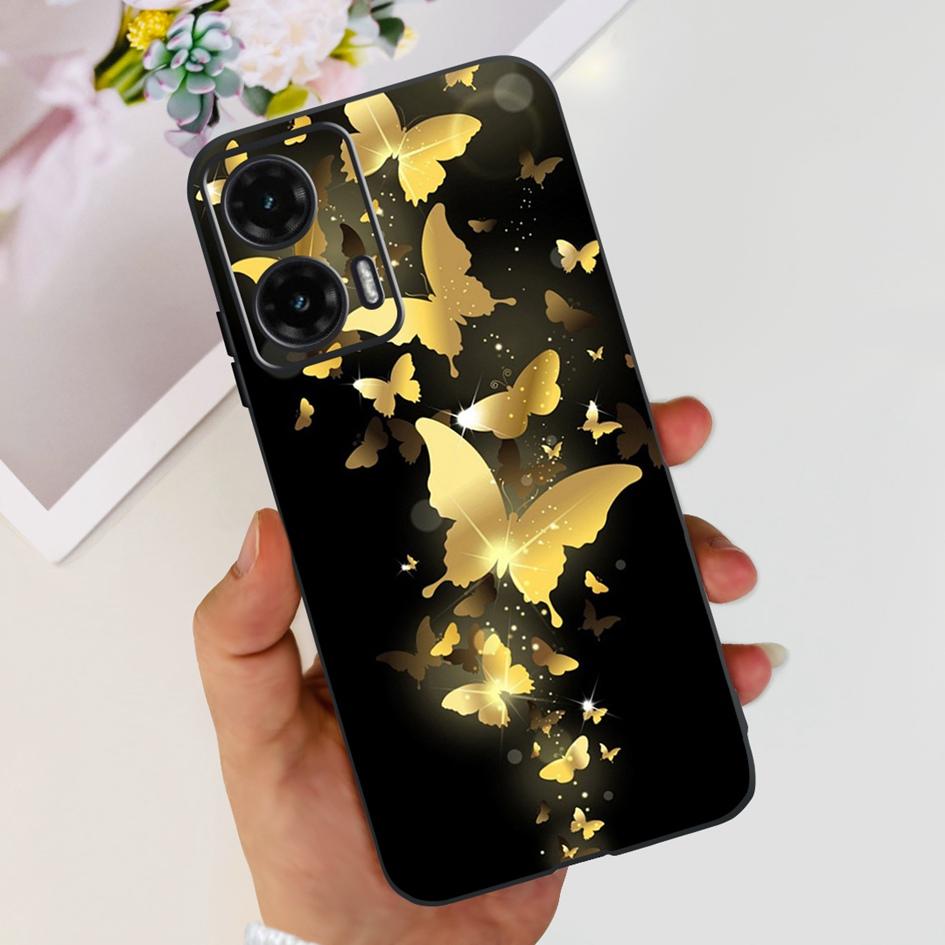 For Motorola Moto G35 5G Case 2024 Cute Cartoon Cat Butterfly Bumper Soft Silicone Phone Cases For MotoG35 G 35 Protective Cover