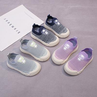 Chaussures filet bébé 1-2-3 ans printemps et été garçons et filles semelles souples enfants à pédales intérieur maternelle tricot respirant chaussures de sport