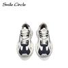 Fashion Women Sneakers Round Toe Lace Up Trainers Comfortable Casual Thick Bottom Shoes