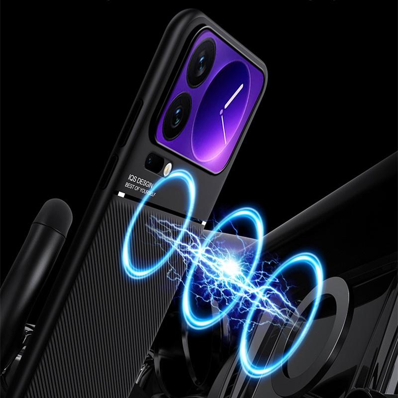 Etui dla Xiaomi 17 Pro 5G Magnetyczny uchwyt samochodowy Skórzana płytka Etui na telefon dla Xiaomi17 Xiomi Mi17 Mi 17Pro Max Pokrowiec na tył Fundas