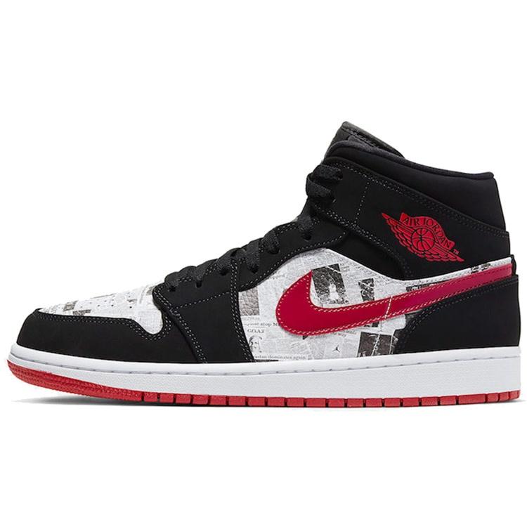 Air Jordan 1 Mid SE Newspaper Air Times Men s 852542-061 EU 40.5