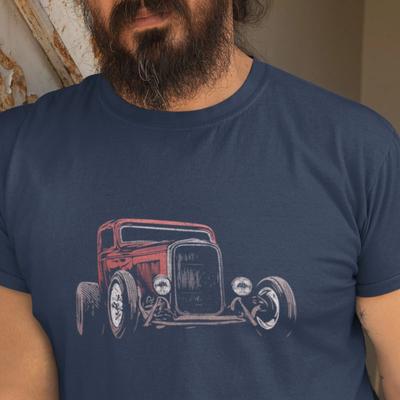 Little Deuce Coupe Red 32 Ford Hot Rod Unisex Jersey Tee - 1930's Street Rod