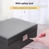 Box Double Layer Storage Lock Jewelry Display Organizer Ring Earrings Necklace Case Bracelet Packaging Container