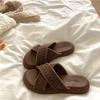 Böhmischer Inselstil Französische zarte Plateau-Slipper Damen tragen rutschfeste Badeslipper im Sommer