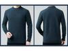 Men's 100% Wool Sweater, 2025 Autumn/Winter, Thickened Warm Half-High Collar, Middle-Aged Dad Knitwear