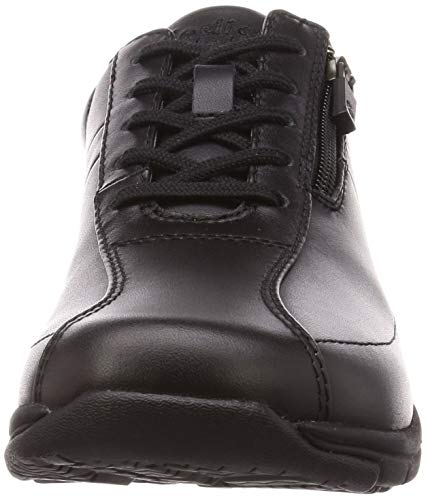 ASAHI Medical Walk LF Women's Leather Walking Shoes with Zipper, Black, Size 23 Cm, 4E